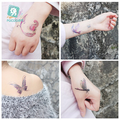 瑞彩龍跨境貨源防水汗閃粉臉貼蝴蝶小清新獨角獸紋身貼紙廠家批發