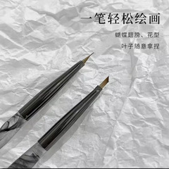 新商品の国風水墨の竿の三角の色絵の画数の蝶は花びらを描いて葉を描いて1筆を成形してネイルツールを作ります。