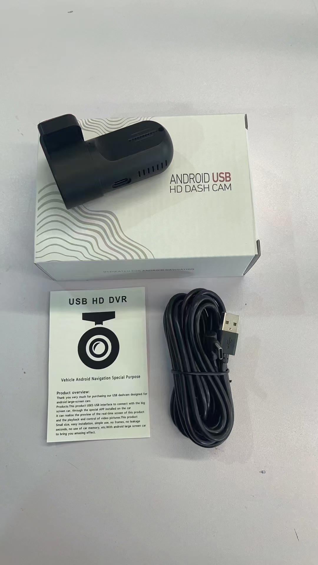 Universal Car Hd Night Vision Dash Cam USB Installation-Free Android Car Large Screen Video Recorder Cross-Border Shipping