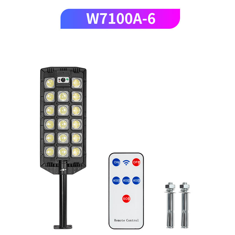 Transfronterizo nuevo LED luz fuerte lámpara de calle pequeña lámpara de calle de tres filas lámpara de jardín solar lámpara de calle de inducción iluminación al aire libre