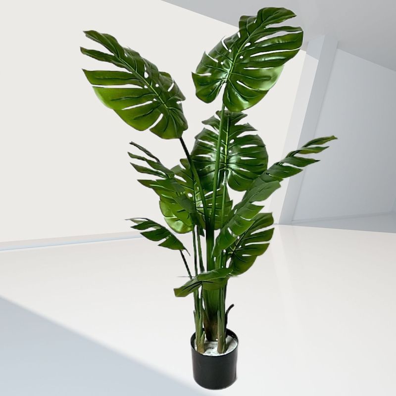 批发仿真绿植龟背竹假树室内客厅落地仿生植物盆栽北欧风装饰摆件|undefined