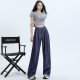 Tencel Wide Leg Jeans Women's Summer Thin New High Waist Dosing Slimming Tannin Blue Straight Ice Silk Pants