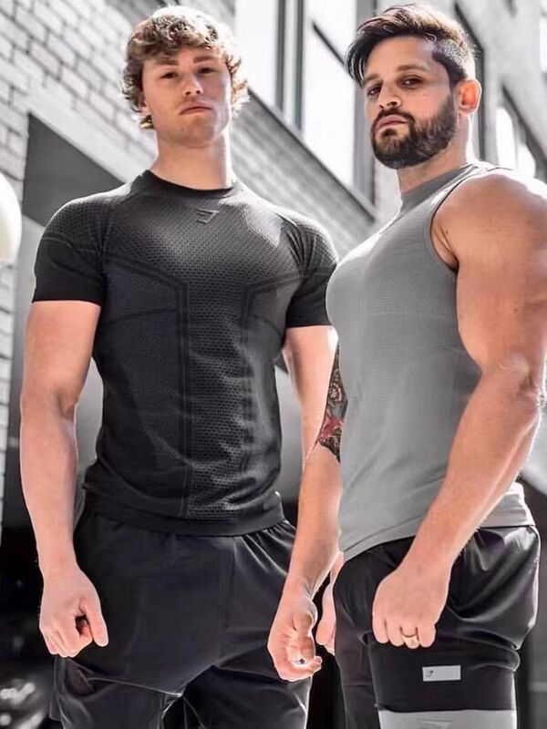 GYMSHARKonyx1 ランニング スポーツ フィットネス Tシャツ トップス カジュアル 通気性 タイト 半袖 カジュアル ランニング 半袖|undefined