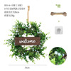 Customized hemp rope+hook simulation plant flower ring cross -border home doors and windows hanging decoration simulation green plant fake flower ring