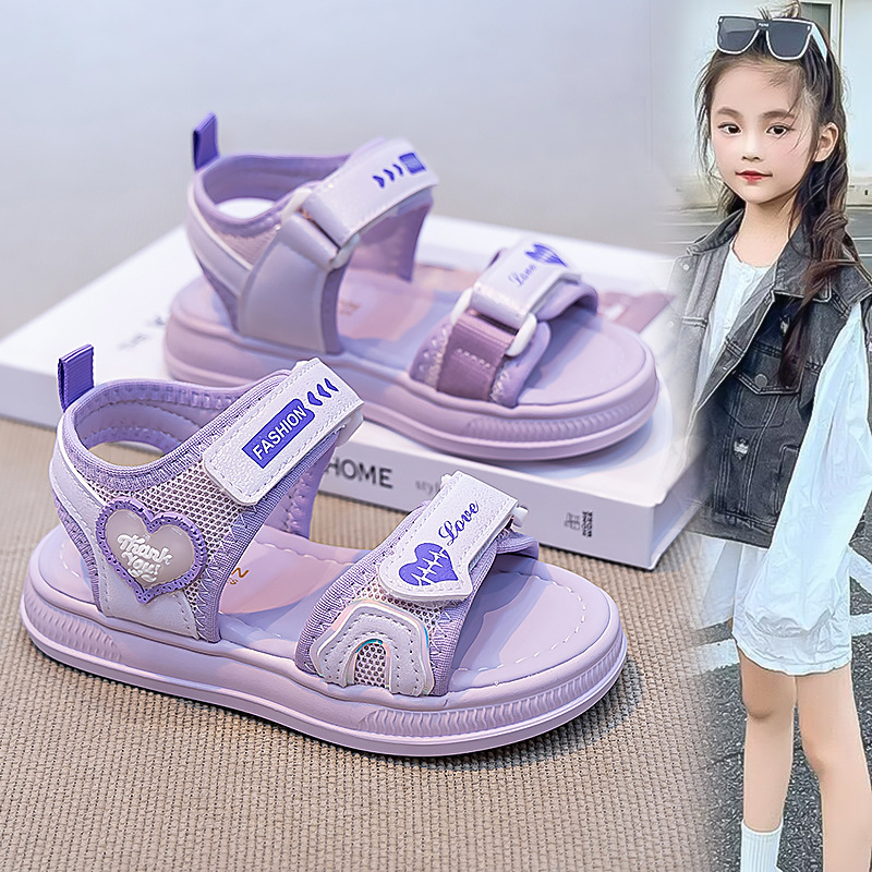 Zapatos deportivos casuales para niños 2026 verano nuevo estilo de sandalias deportivas de moda para niños grandes niñas sandalias de suela suave