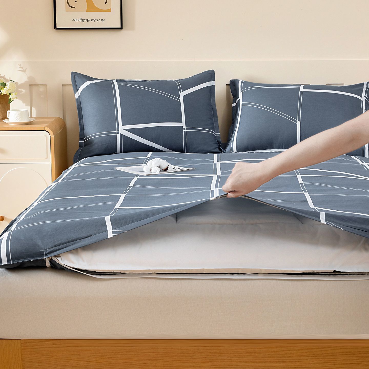 Cama de algodón de algodón de Xinjiang, colchón de cama de algodón de una sola persona, colchón de cama doméstico con colchón