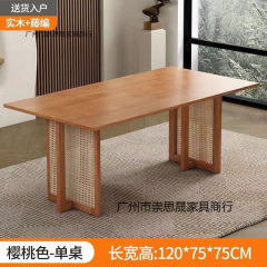 ダイニングテーブル、高級北欧無垢材商談テーブル、無垢材家具、B&Bコーヒー、中華テーブルと椅子の組み合わせダイニングテーブル