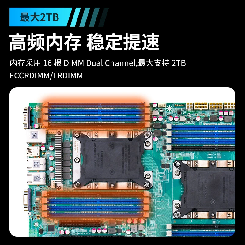 Серверная/рабочая станция материнская плата LGA3647 с двойным каналом, поддержка четырёх GPU, бенчмарк ультрамикро X11DPG-QT