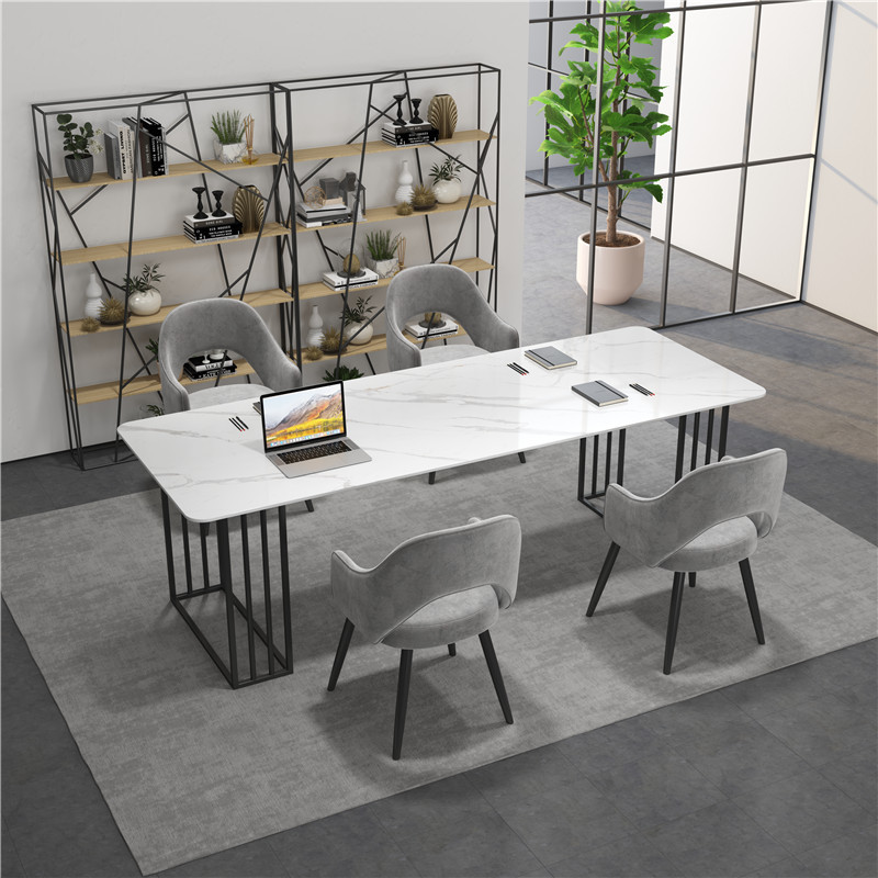 Nordic Simple Rock Board Desk Home Dining Table Italian Style Light Luxury Computer Desk Designer Desk Minimalist Writing Desk