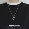 Mosaic stainless steel, pendant, necklace, brand chain, accessory hip-hop style, sweater, new collection, internet celebrity