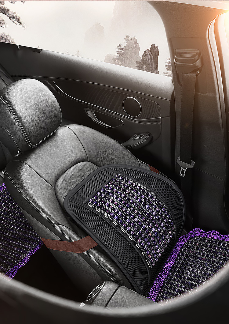Resin Jade Car Cushion Single-piece Three-piece Set Waist Square Cushion Universal Summer Breathable Massage Cool Seat Cushion