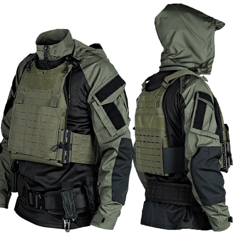 Y黒灰工業強襲SP2版戦術上着作戦服春秋シャツ風蛙服ズボンセットtシャツ衛L|undefined