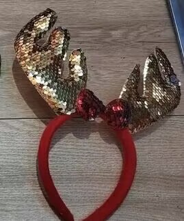 クリスマスフォレストスタイルの女性用鹿の角ヘッドバンド、サンタクロースのヘアピン、ヘッドバンド、ホリデードレスアップギフト、ヘッドバンド、ヘアアクセサリー、ヘッドバンド|undefined