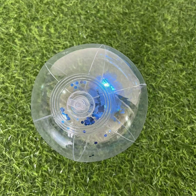Трансграничный спот надувной прозрачный шарик блесток ПВХ шарик мигает водная игрушка фото реквизит надувной вперед 9 дюймов мяч