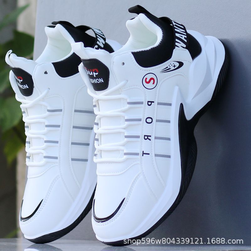 2023 zapatos de caña alta para hombre de otoño e invierno zapatos casuales deportivos de malla transpirables zapatos de papá de todo fósforo zapatos de hombre de aumento de marea