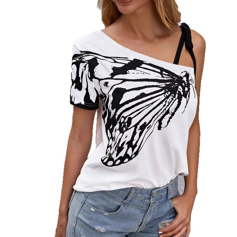 European and American Cross-Border Sweet and Fresh Women's T-Shirts Direct Supply to Temu/Shri/Tk Amazon Aliexpress M4028 European and American Cross-Border Sweet and Fresh Women's T-Shirts Direct Supply to Temu/Shri/Tk Amazon Aliexpress M4028
