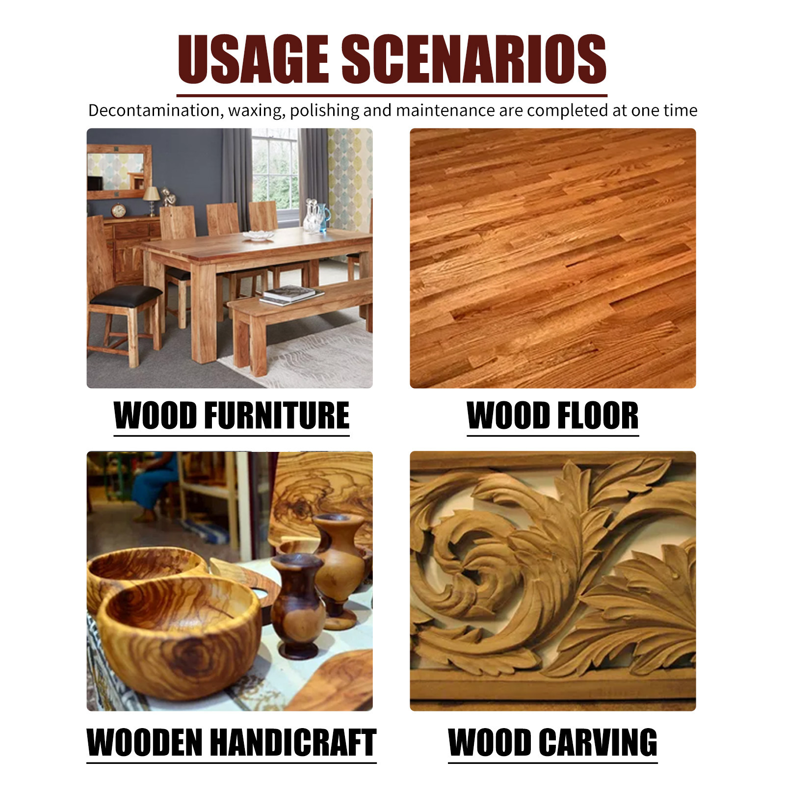 Jaysuing Floor Wood Cleaner, Wooden Floor Cleaning and Care, Antiseptic Wood Furniture Oil, Wood Polisher