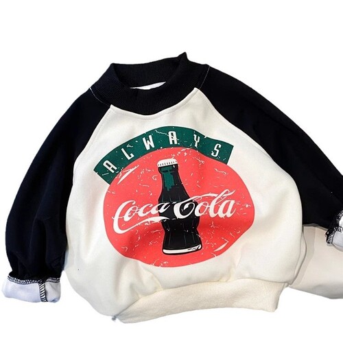Children's clothing, boys' autumn medium-sized Korean-style stylish printed loose cool trendy outerwear top