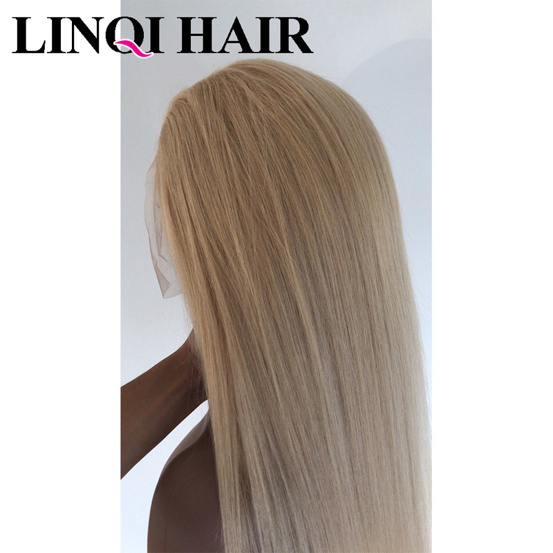Lace Headgear Lace Wig 13X4 Straight Hair Light Flaxen Gold Human Hair Long Hair K-Style Lace Headgear Lace Wig 13X4 Straight Hair Light Flaxen Gold Human Hair Long Hair K-Style