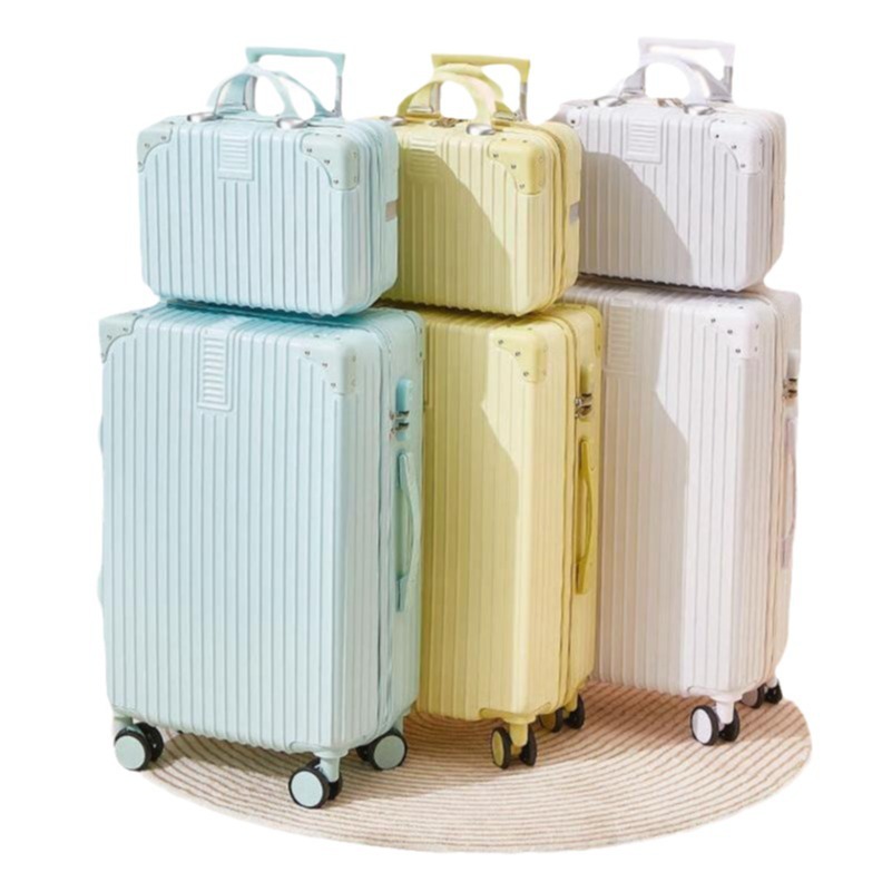 [Fábrica de selección estricta] maleta de gran capacidad para mujeres red retro 20 pulgadas maleta de tracción pequeña 24 pulgadas