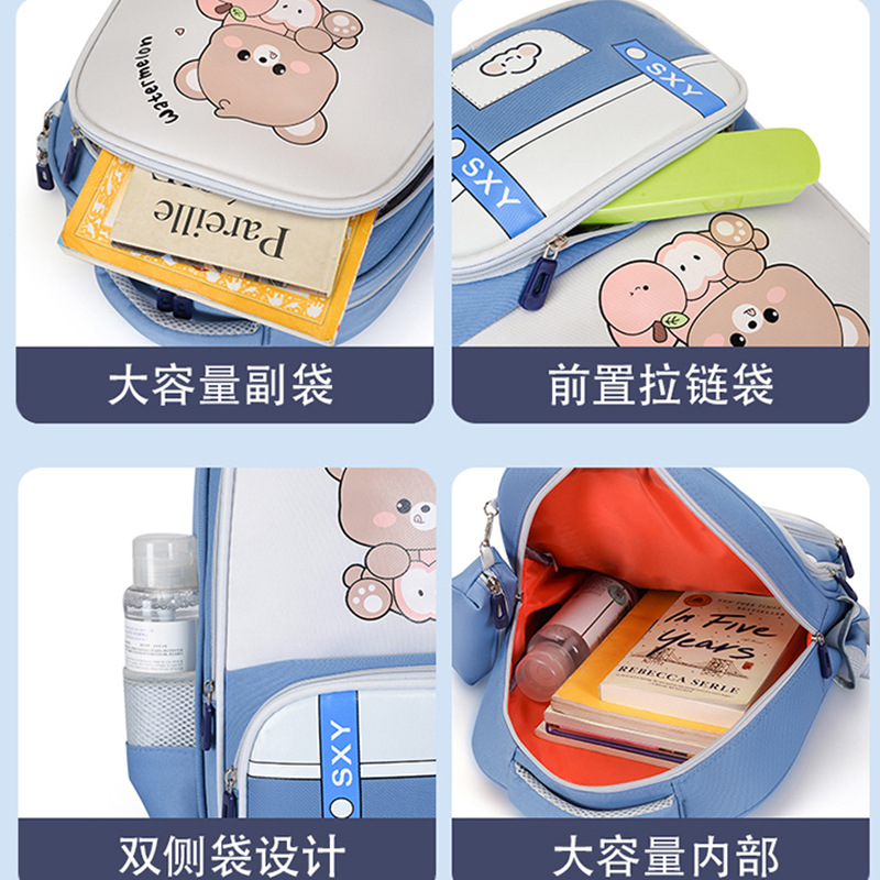 Mochila escolar infantil para estudiantes de primaria 1234 grados mochila de niña de dibujos animados transpirables de gran capacidad mochila de niños