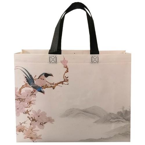 Chinese style ink painting non-woven bag women's portable Hanfu Tang suit cheongsam gift bag printed LOGO clothing bag