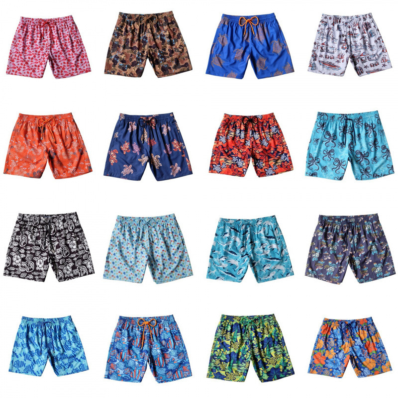 Men's Beach Shorts for Summer, Suitable for Swimming, Made of Elastic Waterproof Quick-Dry Fabric, Popular in Europe and America, Burberry Shorts