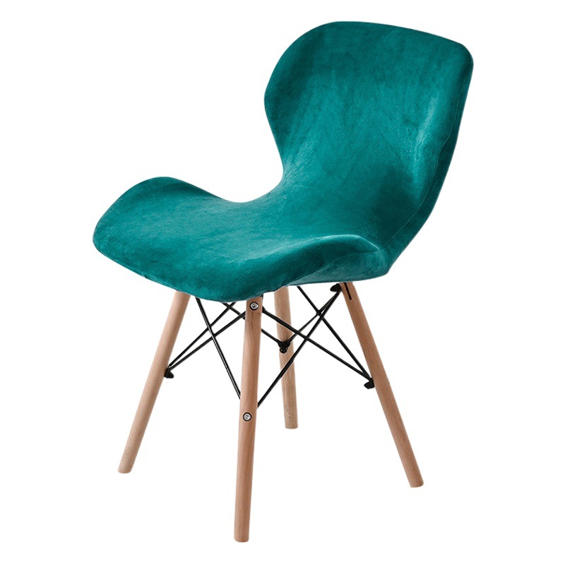 Funda para silla de mariposa de terciopelo de zorro plateado elástica de punto transfronterizo a prueba de polvo Funda para silla de mariposa de terciopelo grueso de color sólido universal