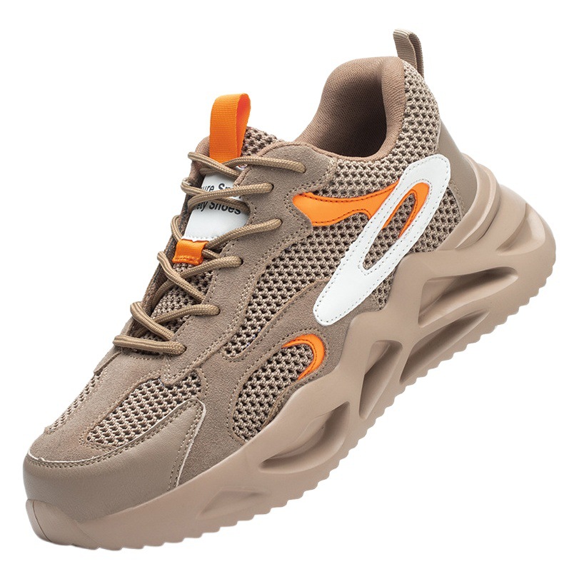 Zapatos de protección laboral para hombres y mujeres de verano puntera de acero anti-Smashing anti-pinchazo ligero resistente al desgaste trabajo de fondo Zapatos de protección antiguos entrega transfronteriza image 1