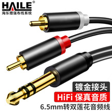 6.5�D�pɏ�����l�� 6.35mm���D2RCA�t�׹��^ �����{��̨�D�Q��
