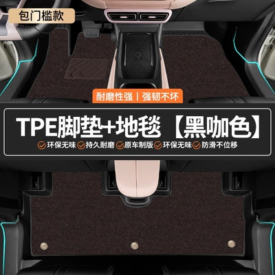 2025 BYD Seagull Dolphin TPE – Universal Foot Pad - original-factory-grade-tpe-door-sill-mats-black-and-brown-carpet-byd-seagull