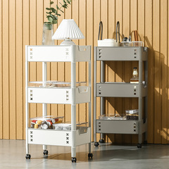Small Cart Storage Shelf Floor Kitchen Bathroom Mobile Snack Toilet Room Multi-layer Bedroom Bedside Storage Rack
