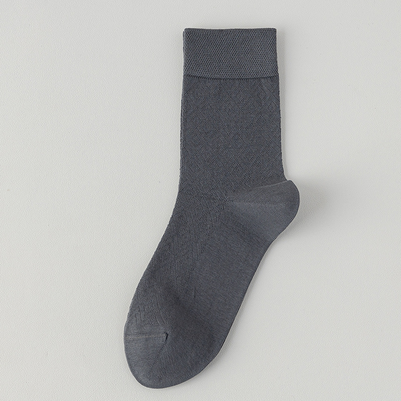 Calcetines de negocios de verano de algodón, calcetines de algodón transpirables de malla, calcetines antiolor, calcetines de hombre al por mayor