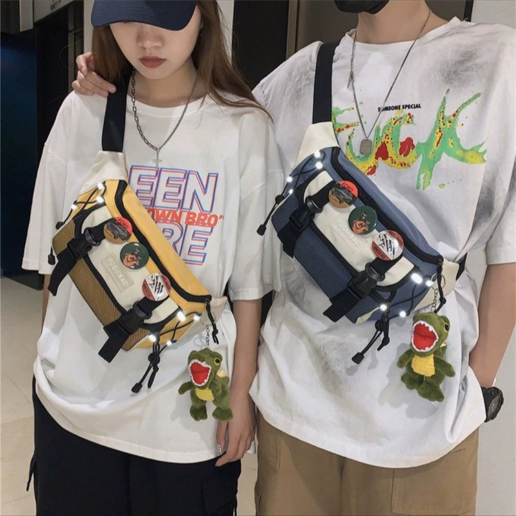 Tide, chest bag for leisure, Japanese one-shoulder bag, trend backpack, shoulder bag, belt bag, 2023 collection