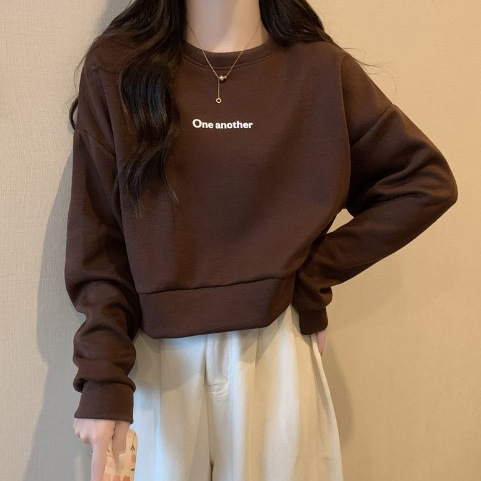 欧米の帽子のない短い服の女性の韓国版はゆったりしています。