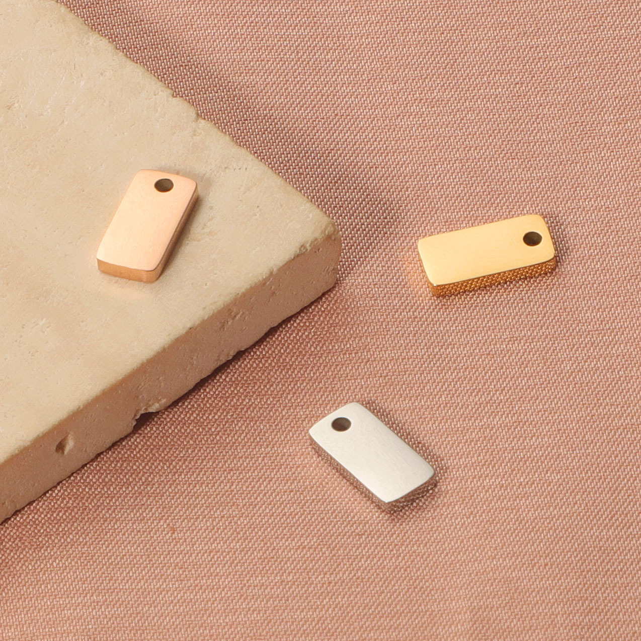 Pendentif carré en acier inoxydable pour collier diy tendance_voghion.com