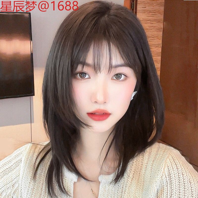 Wig Female Long Hair Real Hair Full Human Hair 2022 New Fashion Facial Natural Clavicle Hair Full Head Wig Wig Female Long Hair Real Hair Full Human Hair 2022 New Fashion Facial Natural Clavicle Hair Full Head Wig