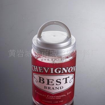 厂家供应800ml塑料圆瓶 PET塑料糖果罐食品透明塑料瓶花茶零食罐