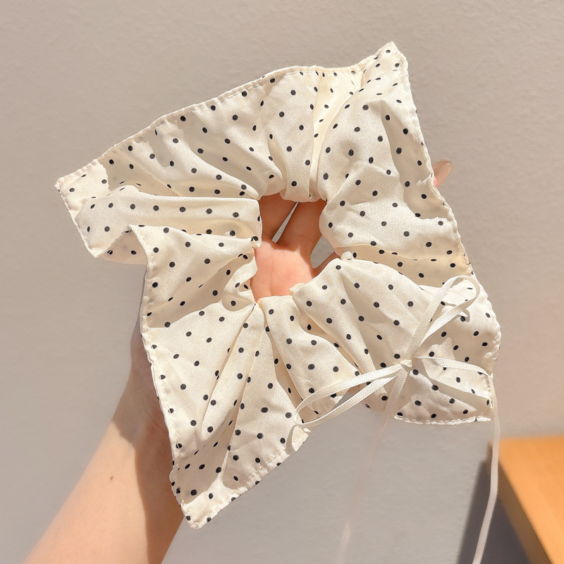 Nuevo punto ondulado anillo de pelo de intestino grueso arco cuadrado anillo de pelo de alta sensibilidad adornamiento de pelo dulce toalla cuadrada cuerda de cabeza cuerda de cabello boutique