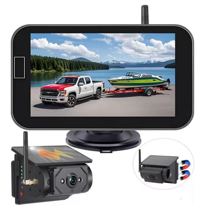 Night Vision Truck Reversing – Vehicle camera - 7inch-solar-wireless-backup-camera