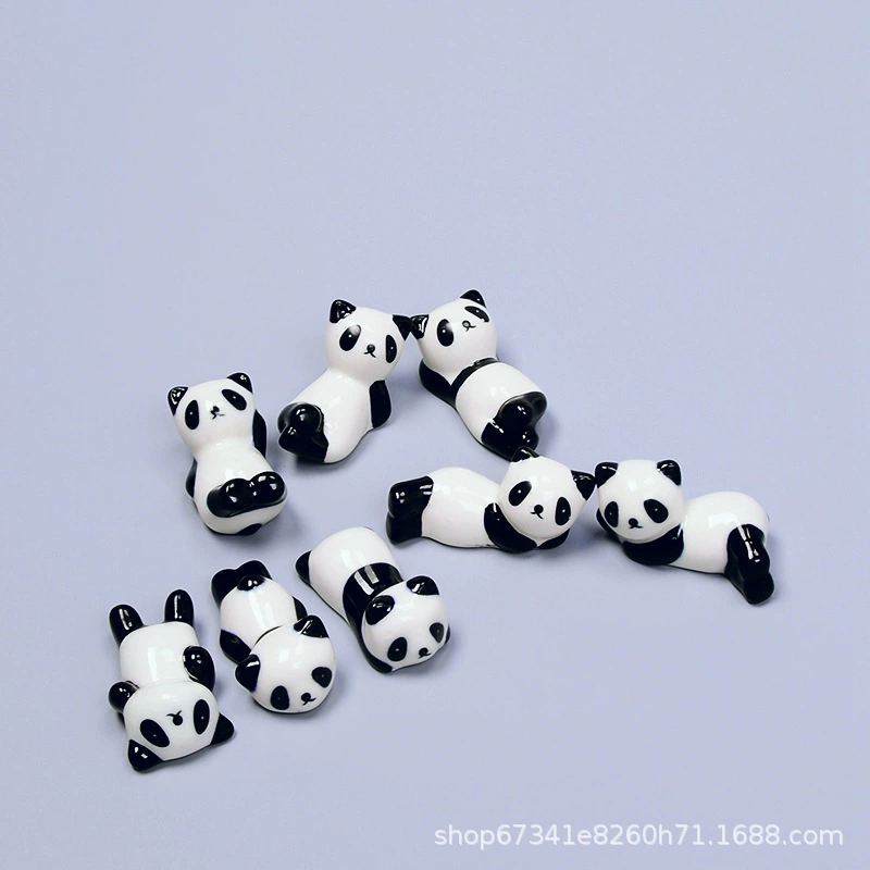 Держатель кисти Держатель палочек в китайском стиле Керамическая панда Держатель палочек для еды Керамические ремесла Украшение Держатель ручки