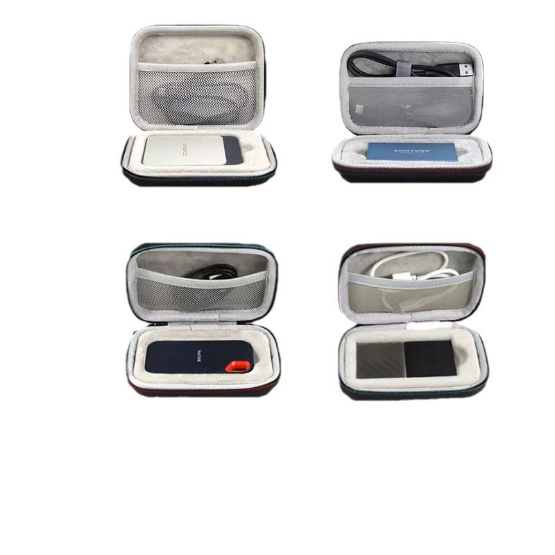适用三星T7固态硬盘包闪迪E60移动硬盘包数码相机收纳包eva电源包