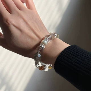 蒽朵原创925纯银天然水晶手链小众设计高级感气质手串批发