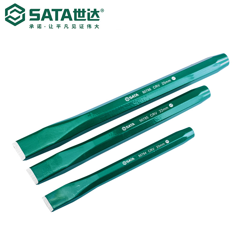 SATA世达五金工具3件套水泥电镐木工凿子美缝施工开墙扁凿头09163