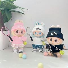 仅娃衣】一二三代钥匙扣Labubu衣服挂件拉布布娃衣AL运动套装萌