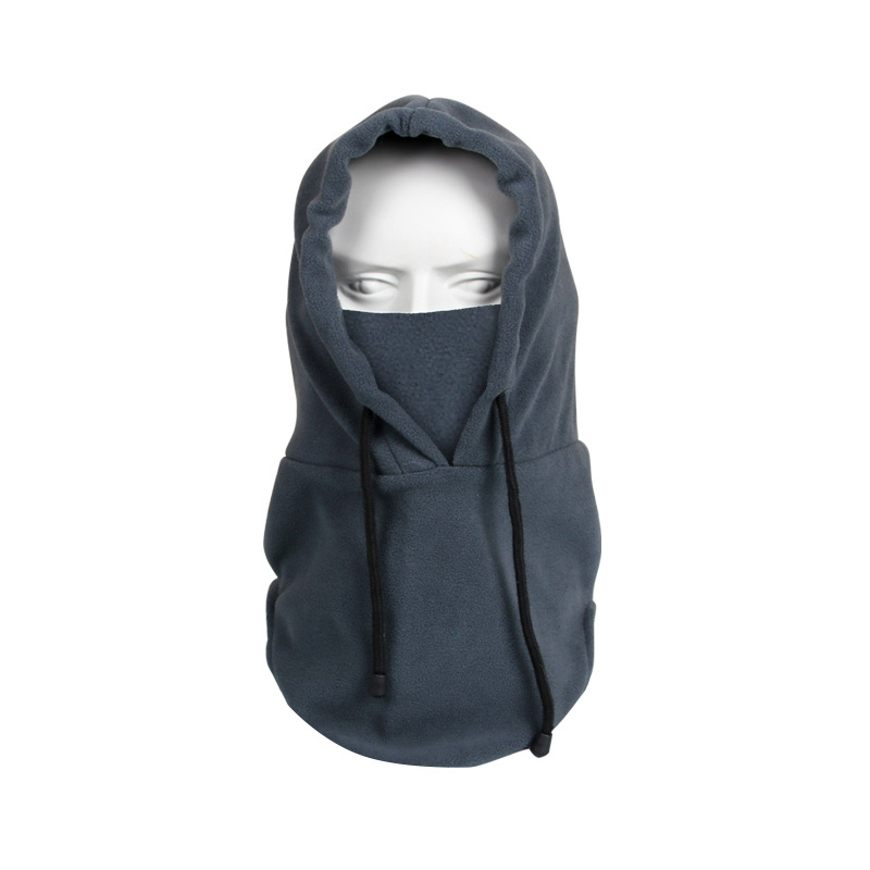 Gorro de invierno a prueba de viento, cálido, multifuncional, capucha de ciclismo engrosada, protección facial de forro polar a prueba de frío, máscara de esquí para bloquear el viento