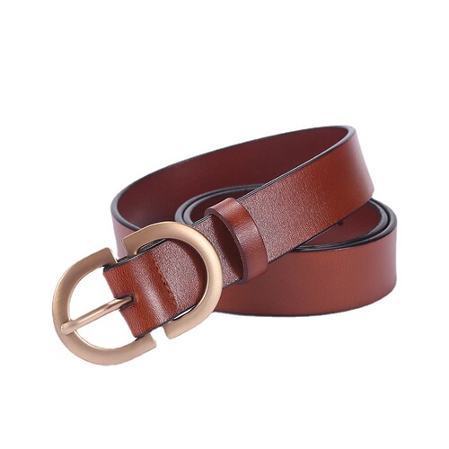 Women's cowhide belt Korean style fashion simple decorative trouser belt ins Hong Kong style four seasons style manufacturer wholesale
