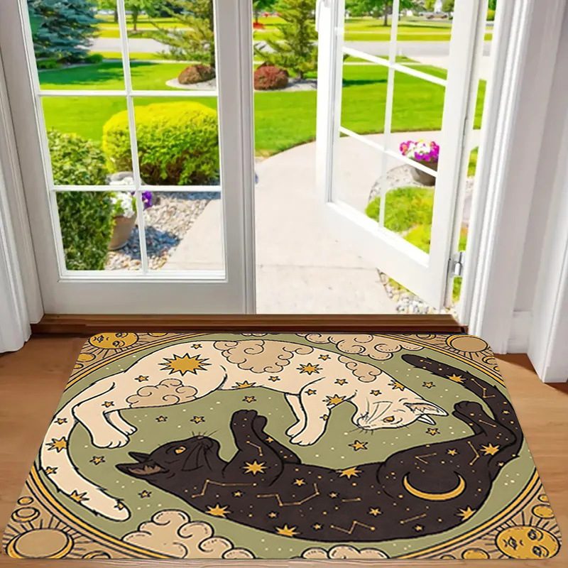 Alfombra de franela estampada, estilo playa, antideslizante, resistente a la suciedad, resistente al desgaste, alfombra para la entrada, dropshipping transfronterizo Y2.