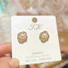 Summer sophisticated retro elegant fashionable earrings from pearl, Korean style, wholesale