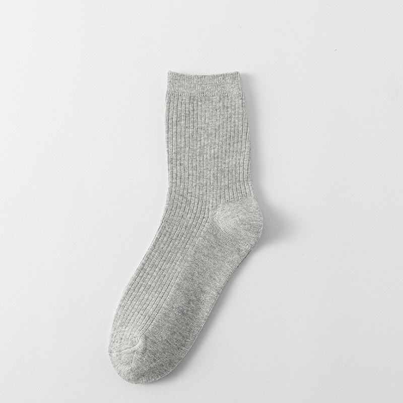 Calcetines de doble aguja calcetines de media pantorrilla de Hombre Calcetines de media pantorrilla de algodón puro de verano cuatro temporadas Otoño e Invierno transpirable desodorante absorbente de sudor color sólido calcetines de negocios